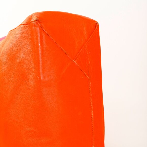 Celine 2011 Lambskin Vertical Bi-Color Cabas Hibiscus Tote Bag - Picture 5 of 13